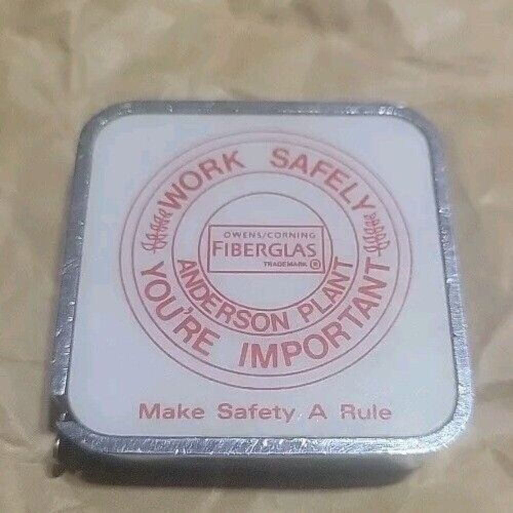 Vintage Barlow Owner / Corning Advertising Tape Measure Anderson Plant  Rare